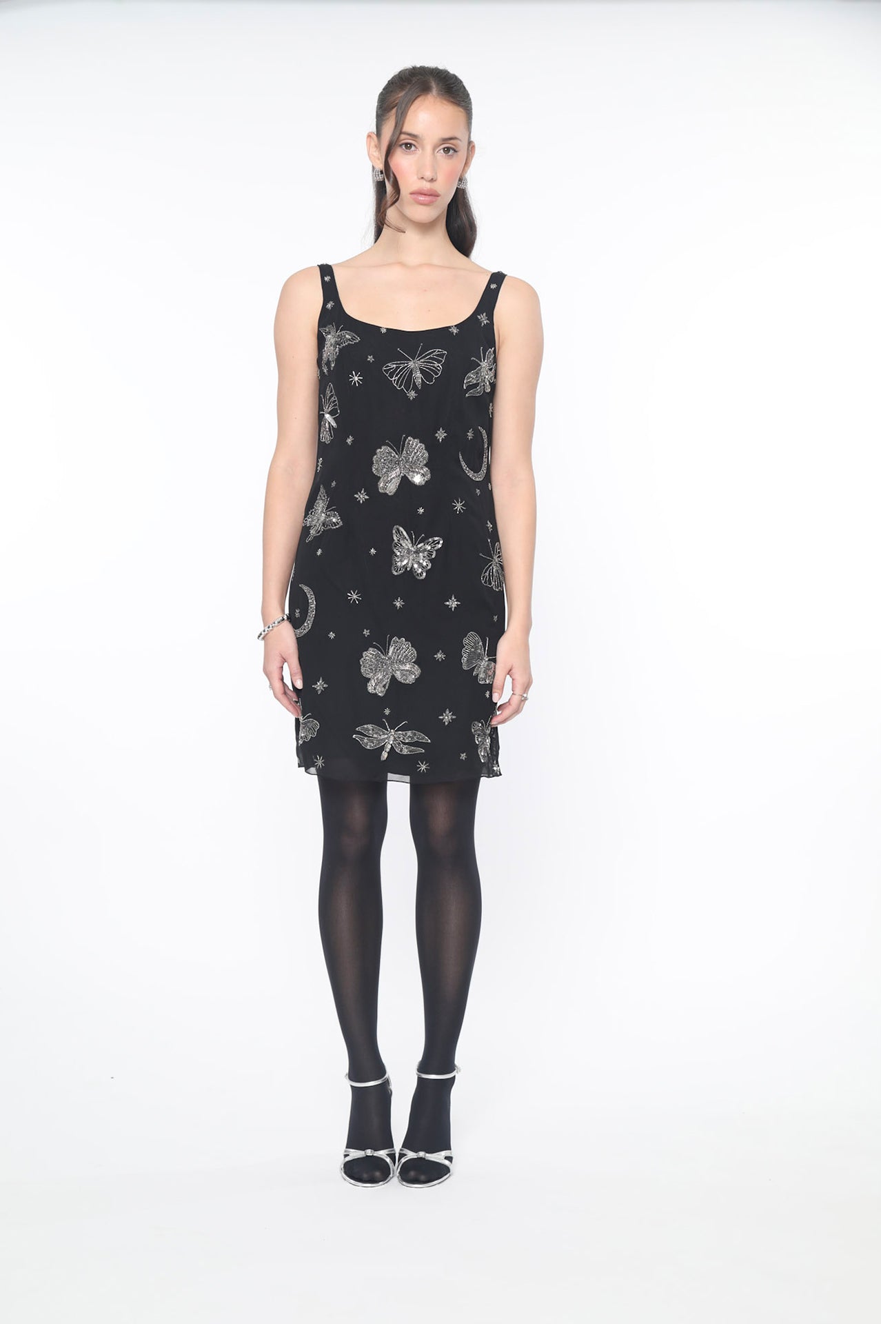 mini dress with leggings The Noir Eclipse Mini Dress