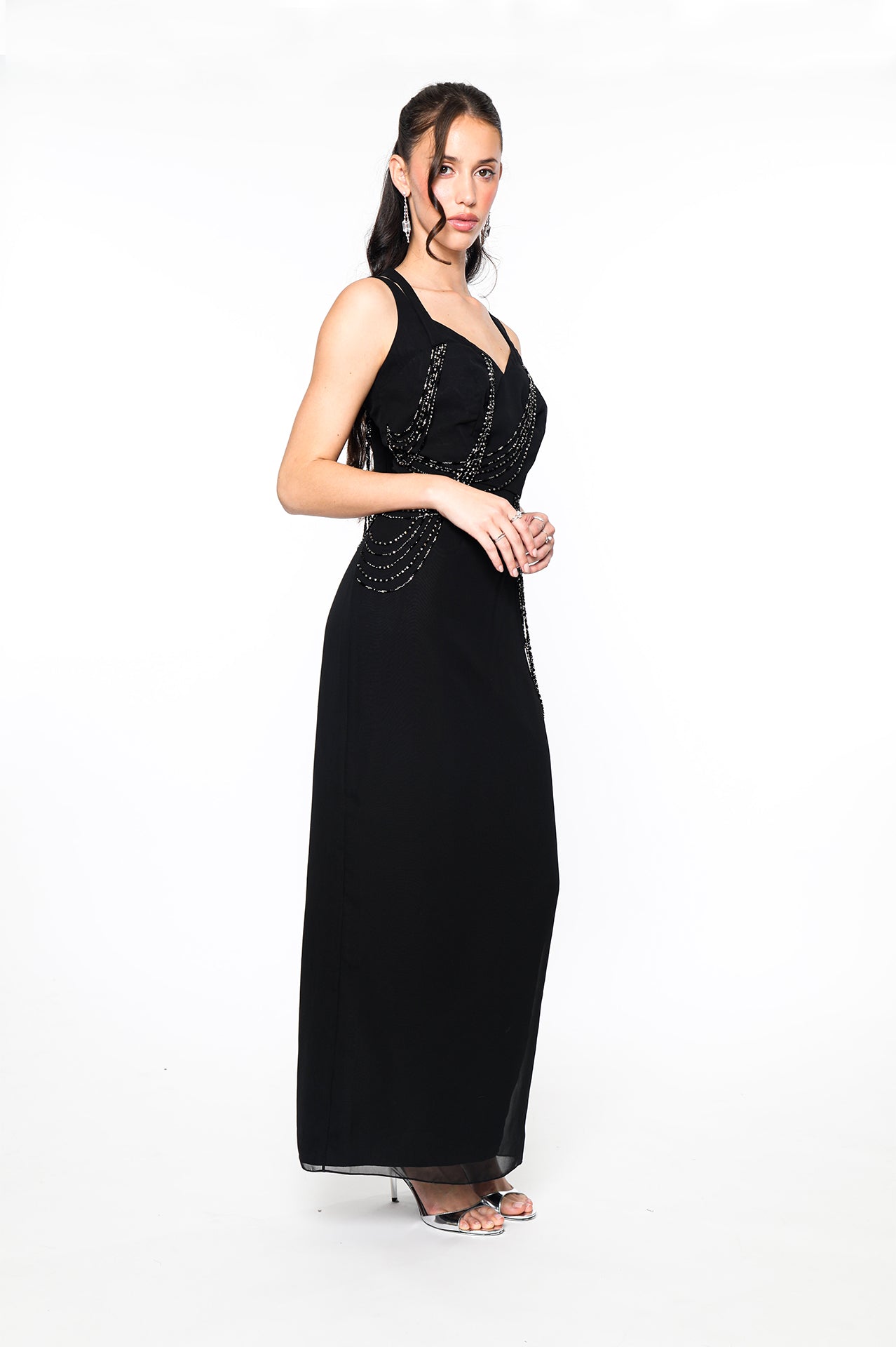 The Graphite Cascade Gown