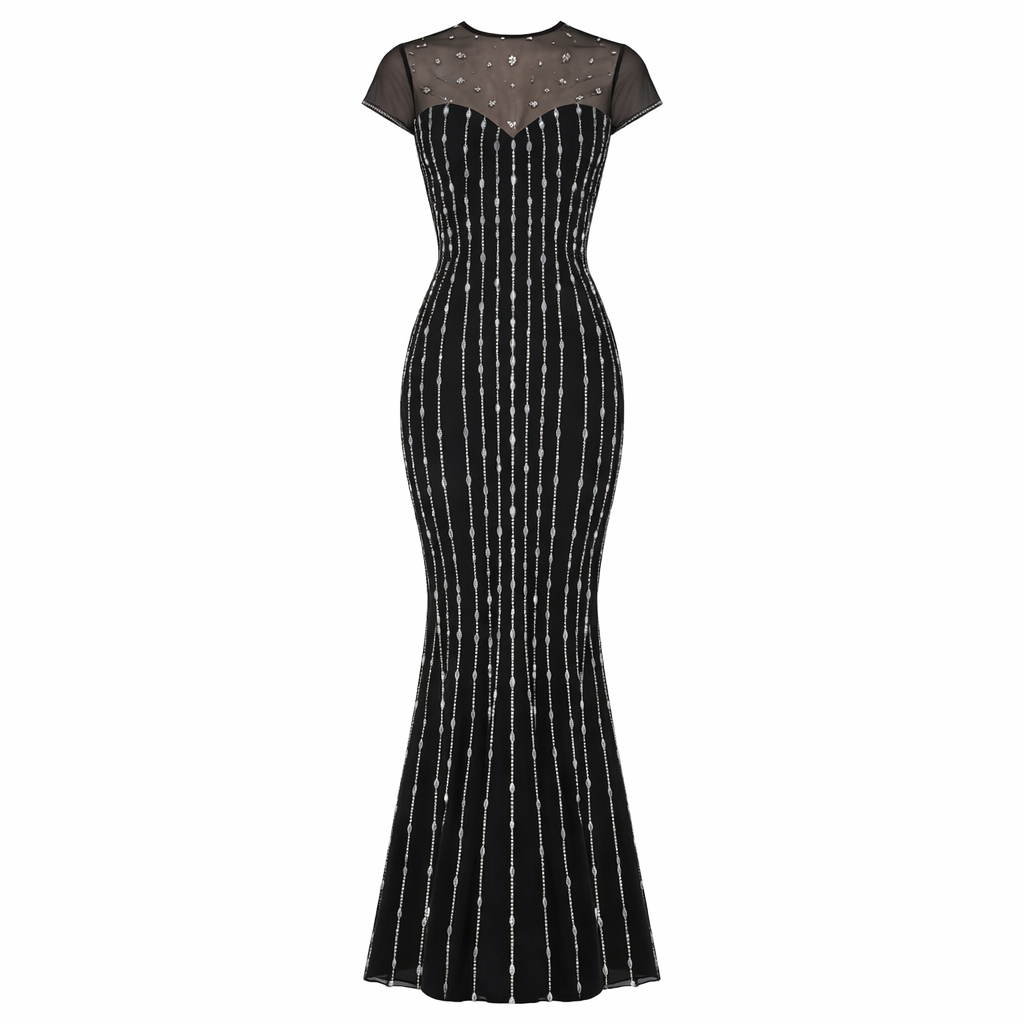 The Noir Strobe Gown