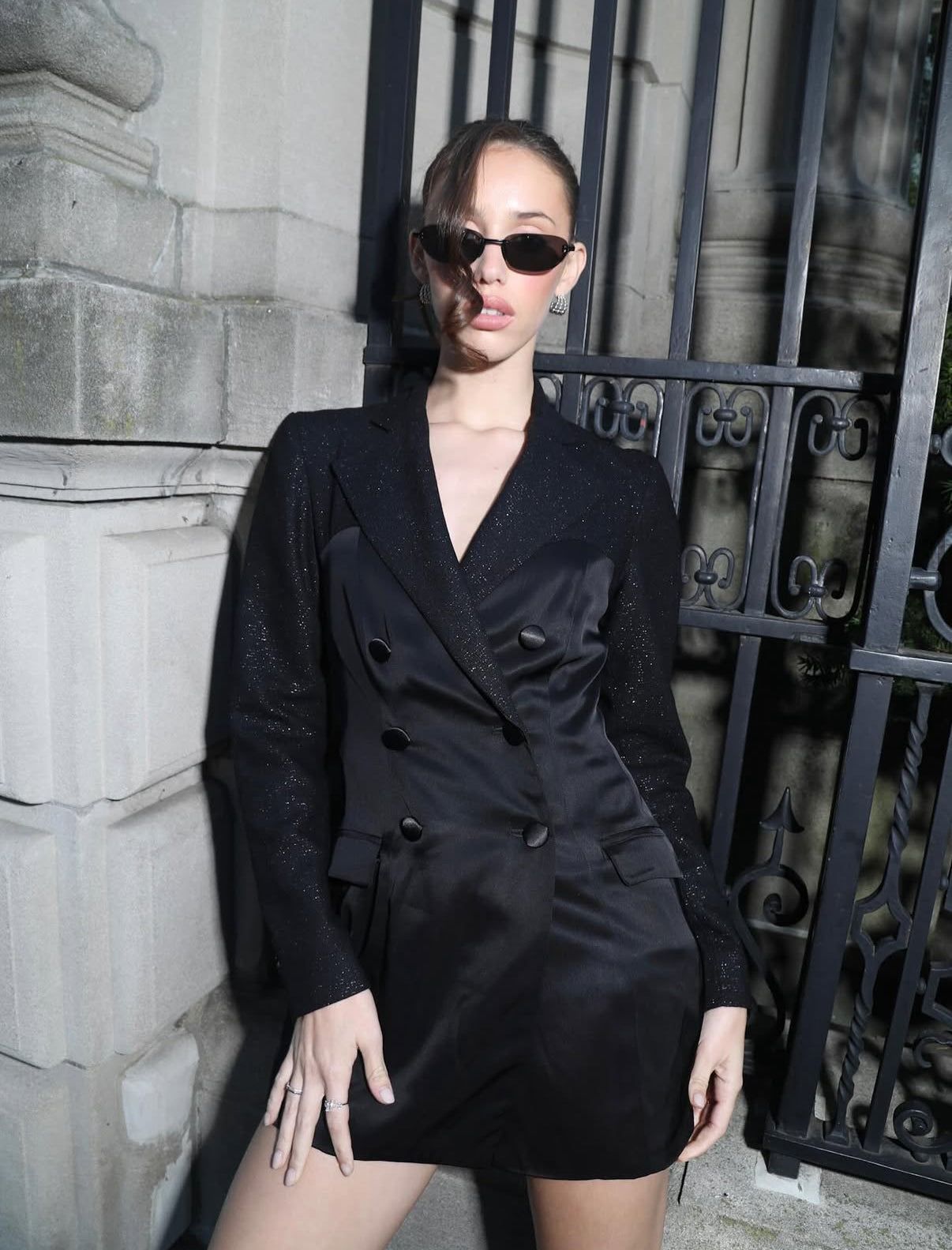 Tuxedo Corset Blazer Dress