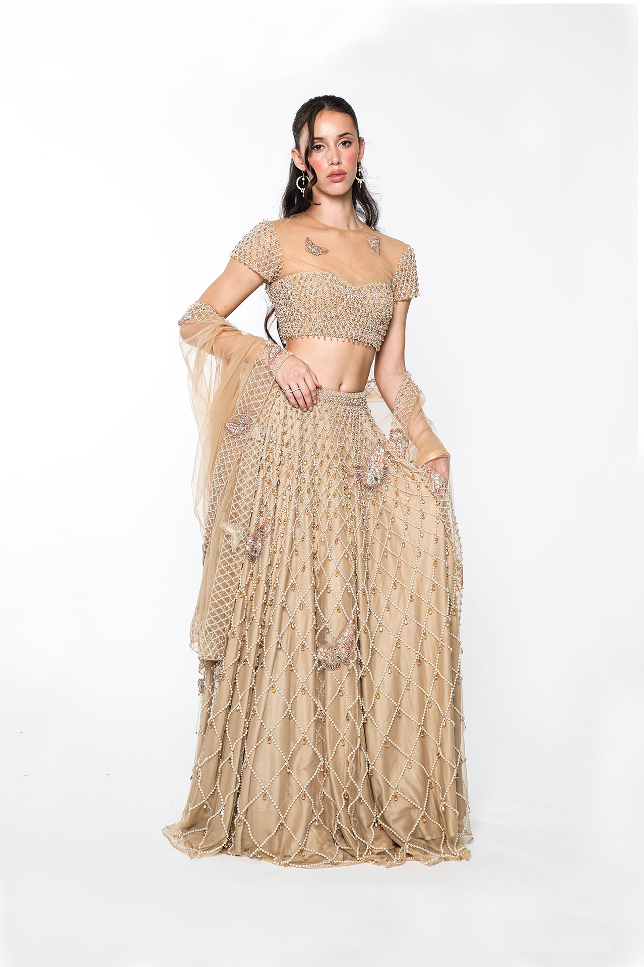 Lyra Pearl Butterfly Lehenga