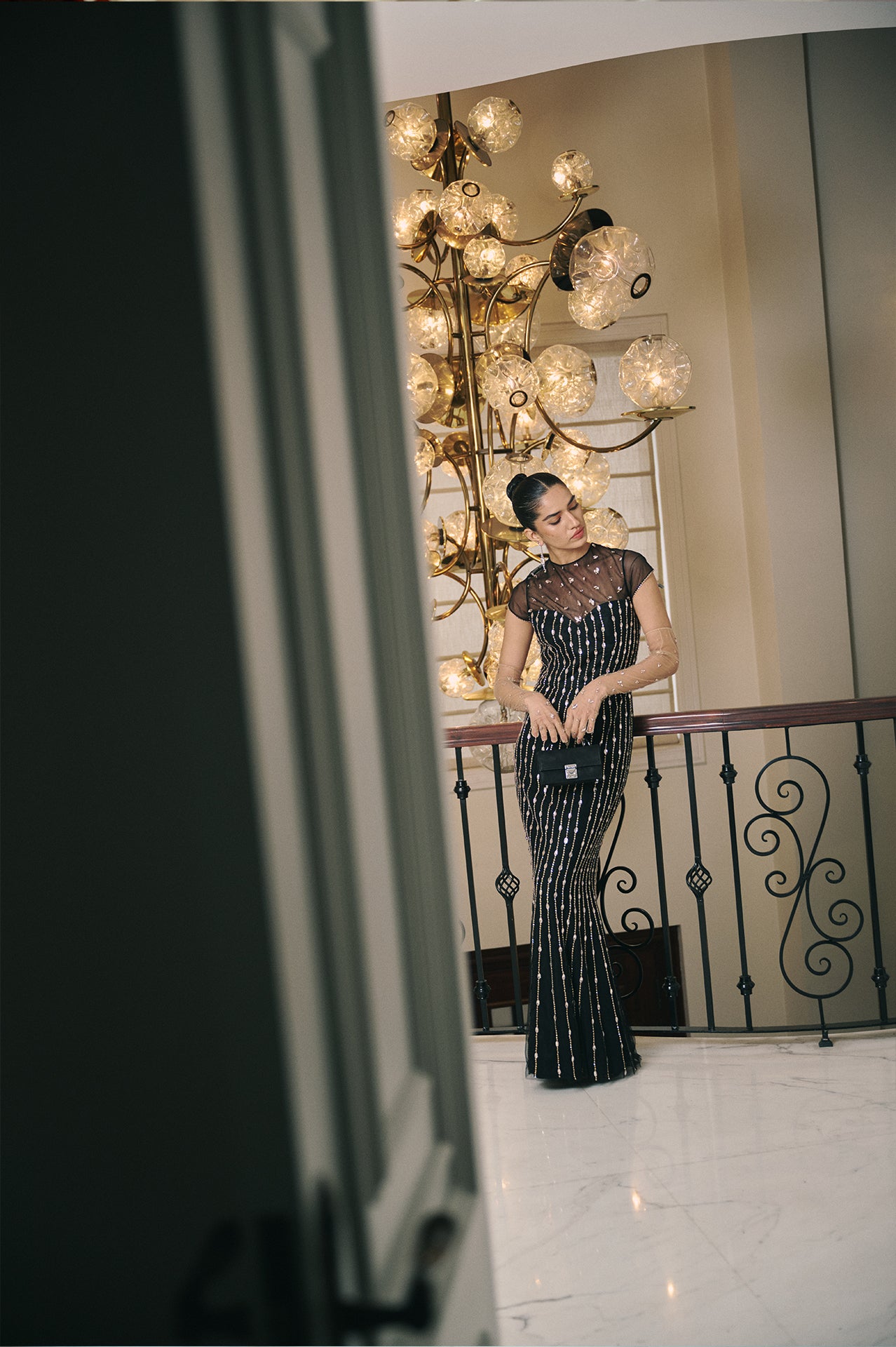 The Noir Strobe Gown