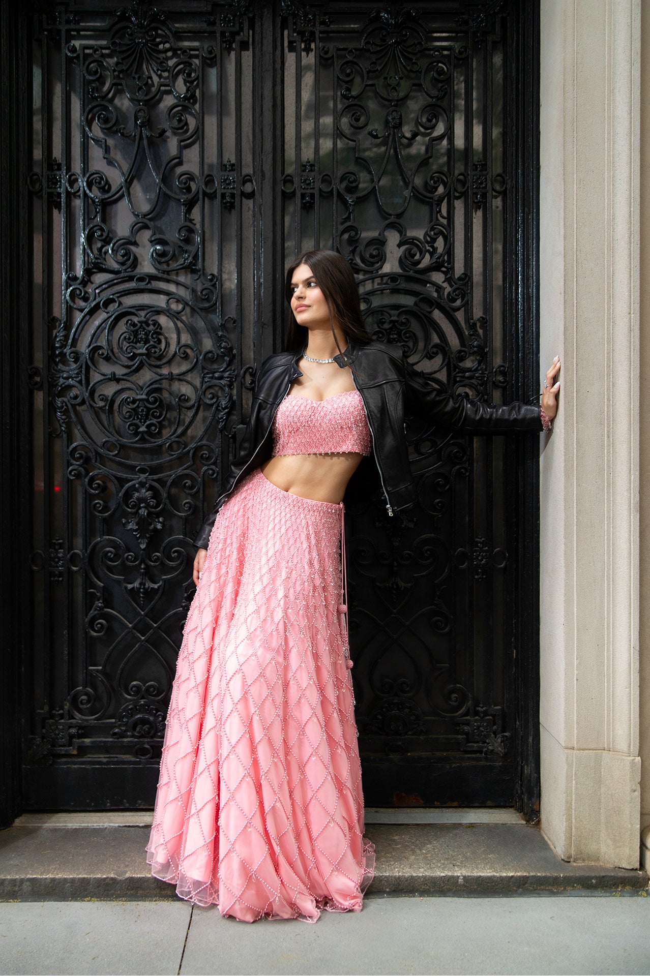 Blush Lyra Pearl Lehenga