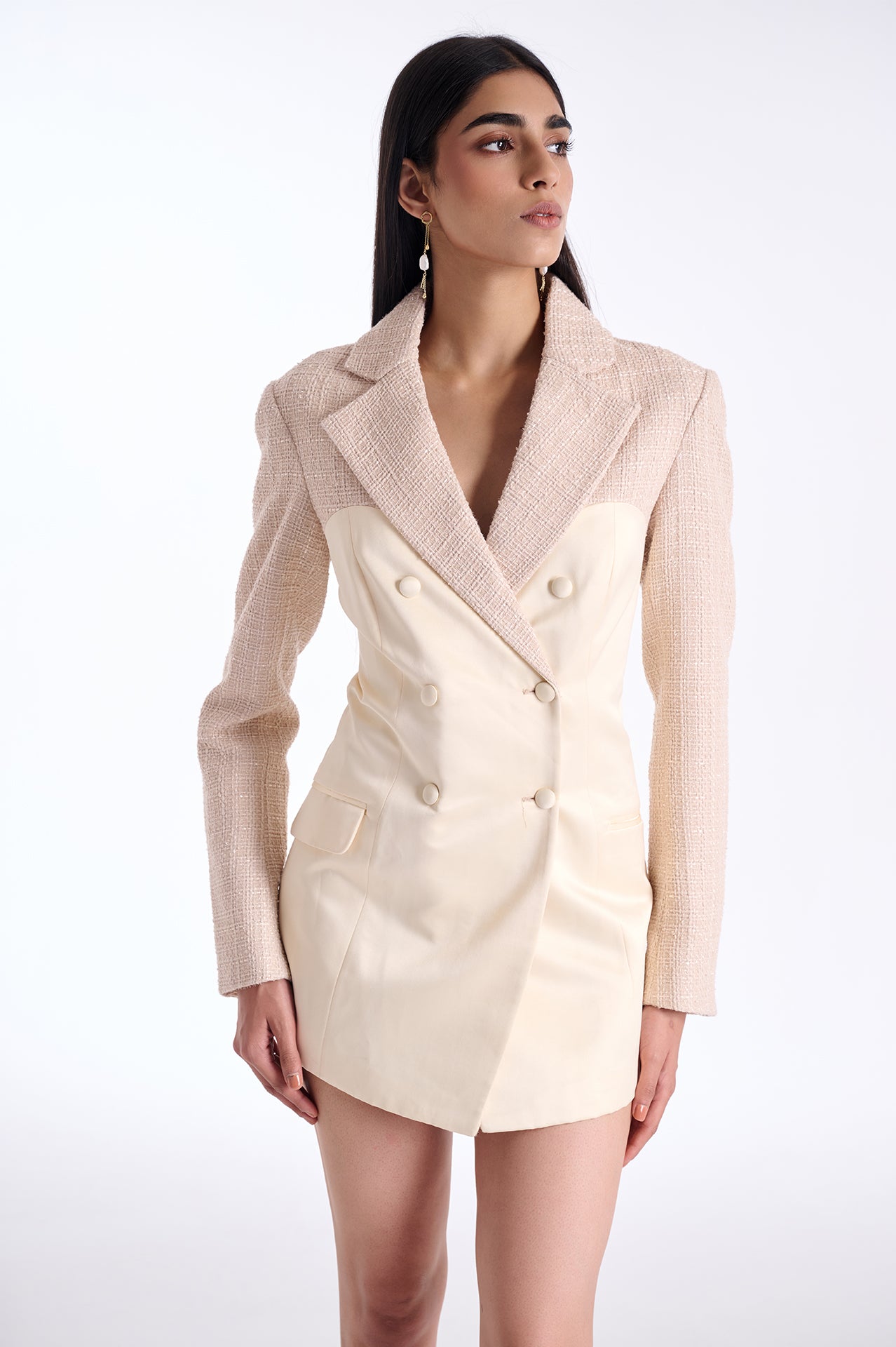 Tuxedo Corset Blazer Dress