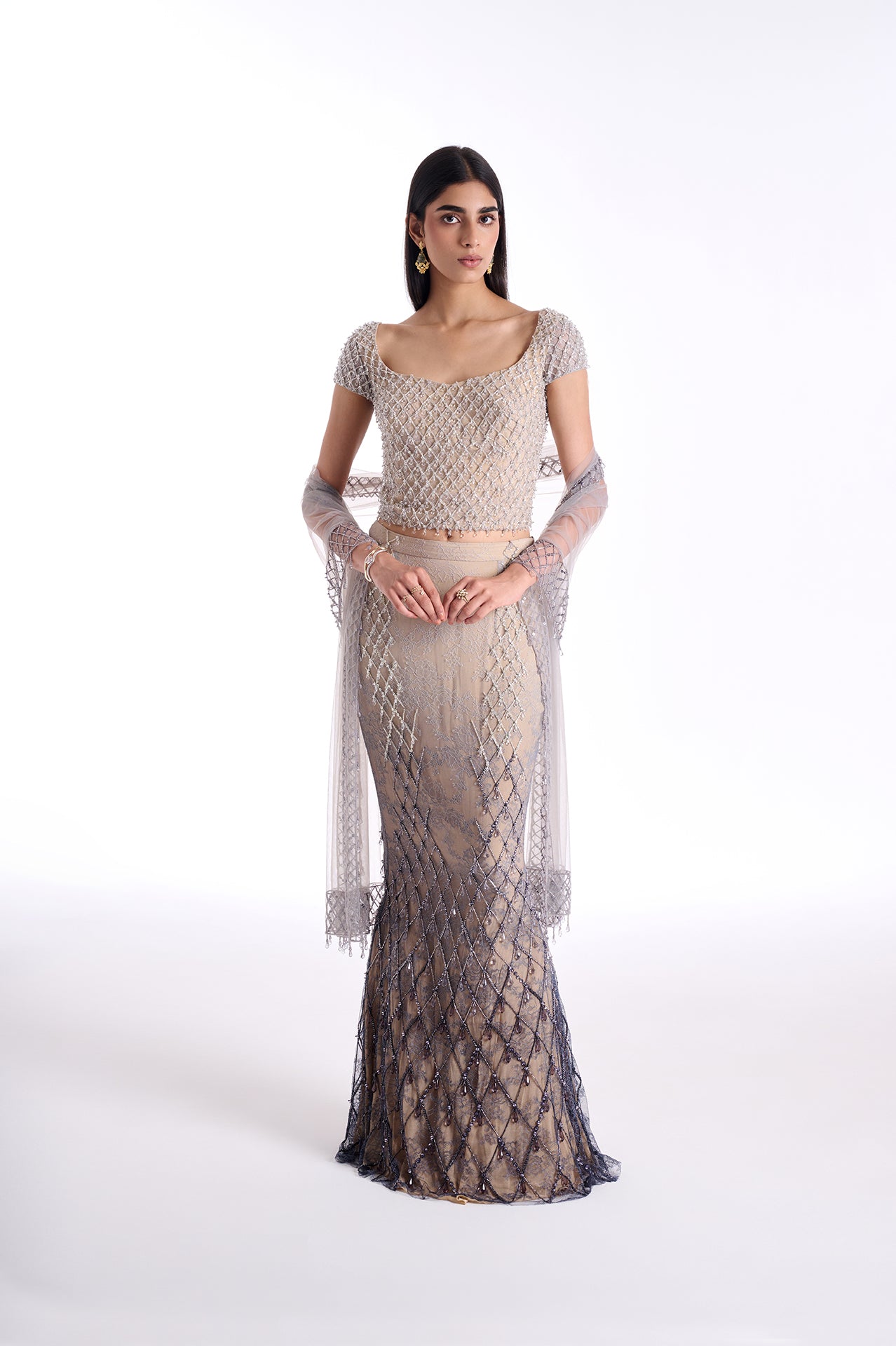 Moonveil Ombré Lace Lehenga