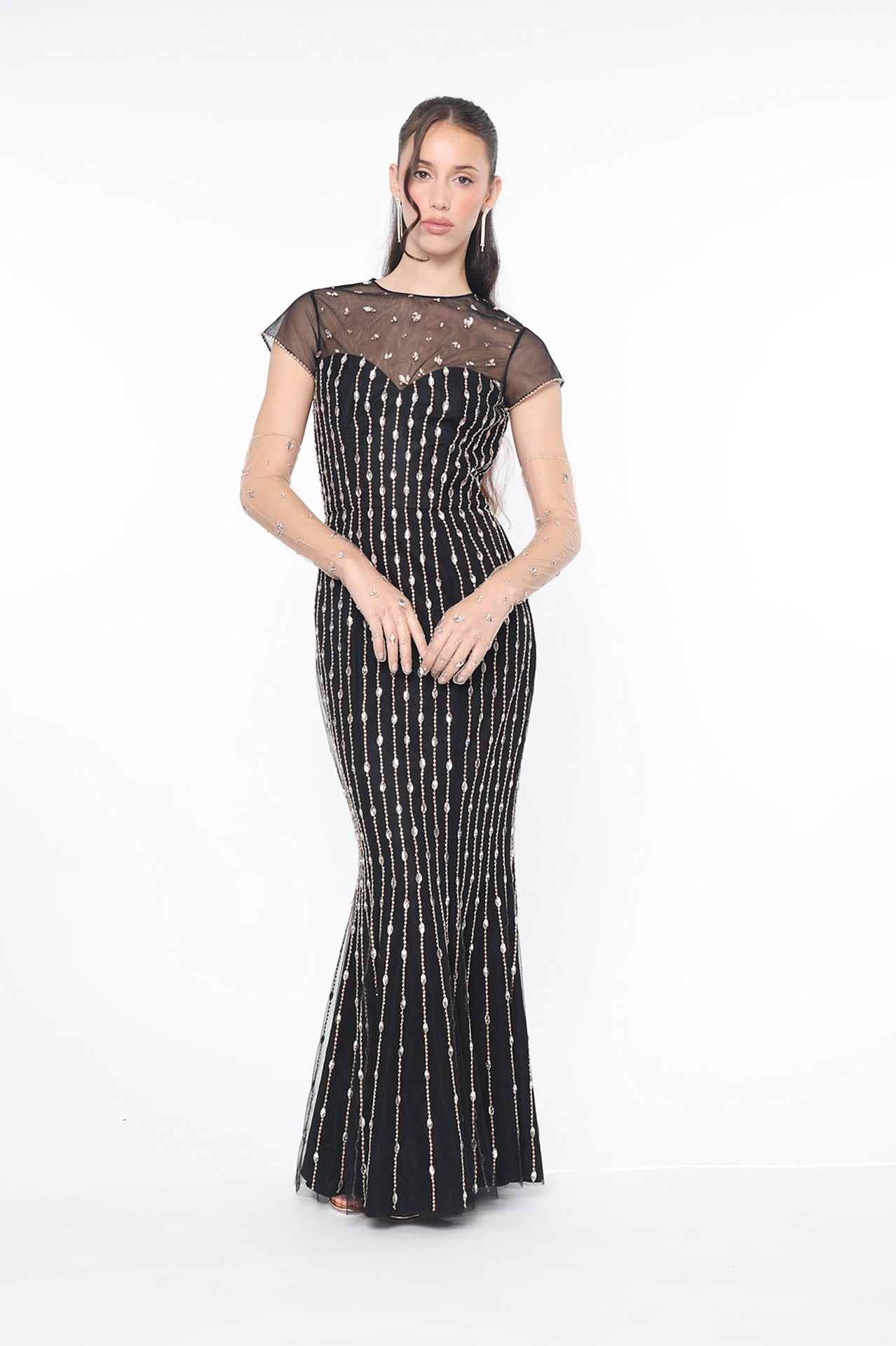 The Noir Strobe Gown