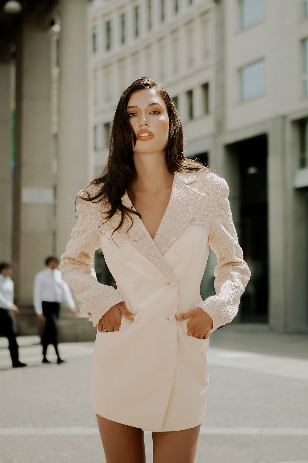 Tuxedo Corset Blazer Dress