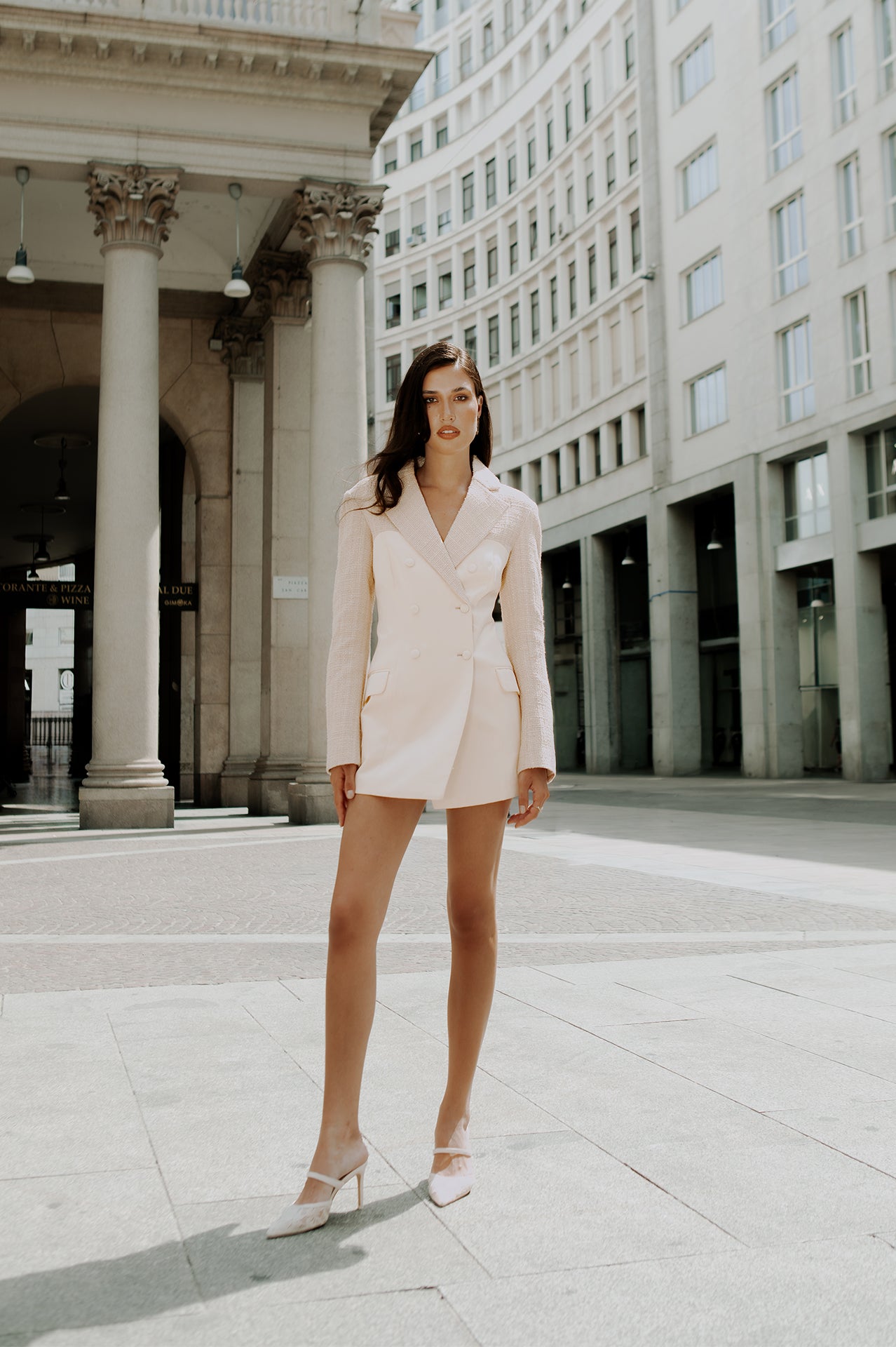 Tuxedo Corset Blazer Dress