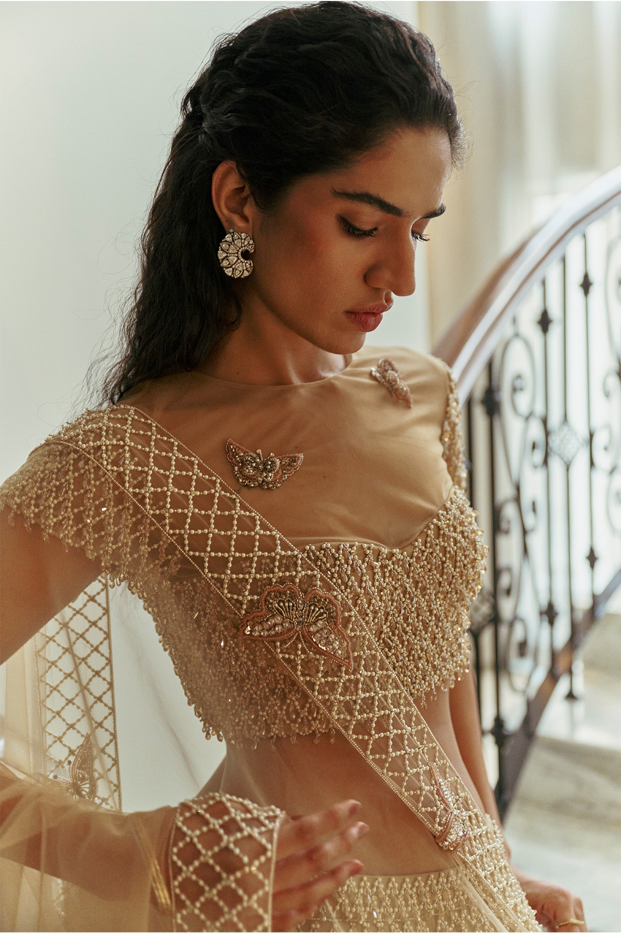 The Lyra Pearl Butterfly Lehenga