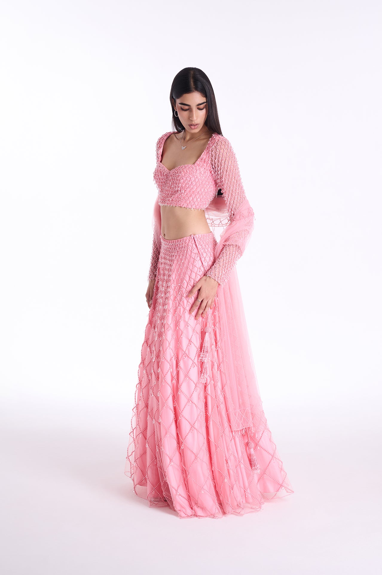 Blush Lyra Pearl Lehenga