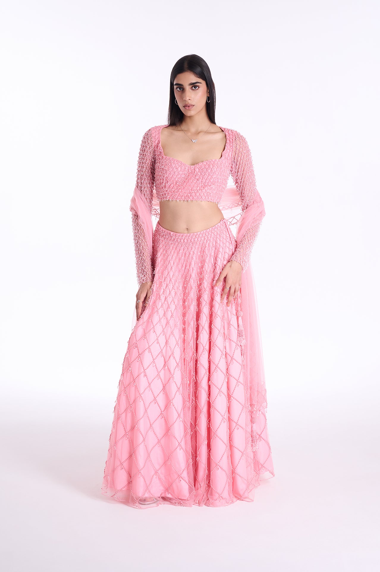 Blush Lyra Pearl Lehenga