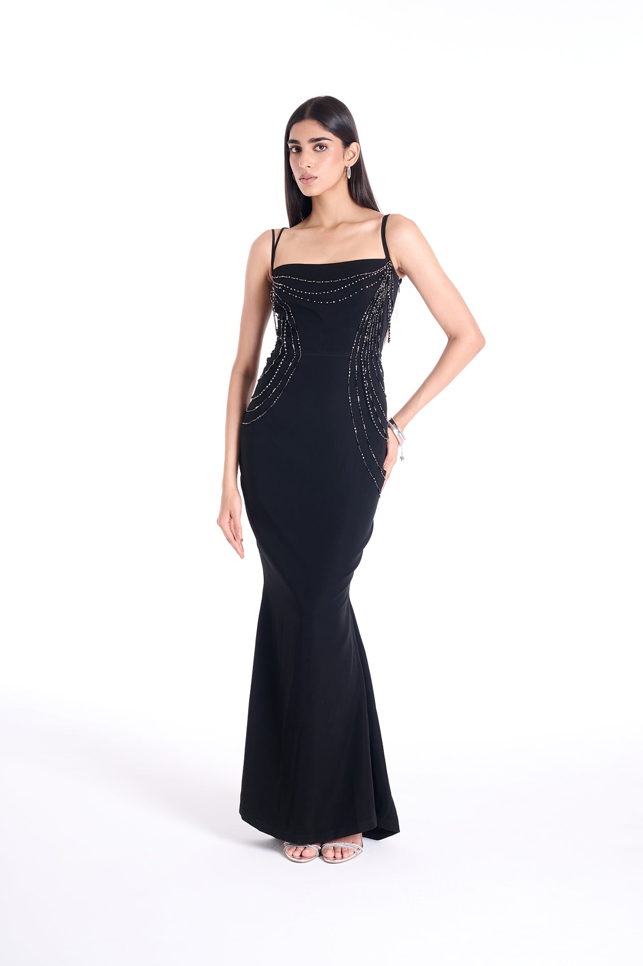 The Cascade Strap Gown