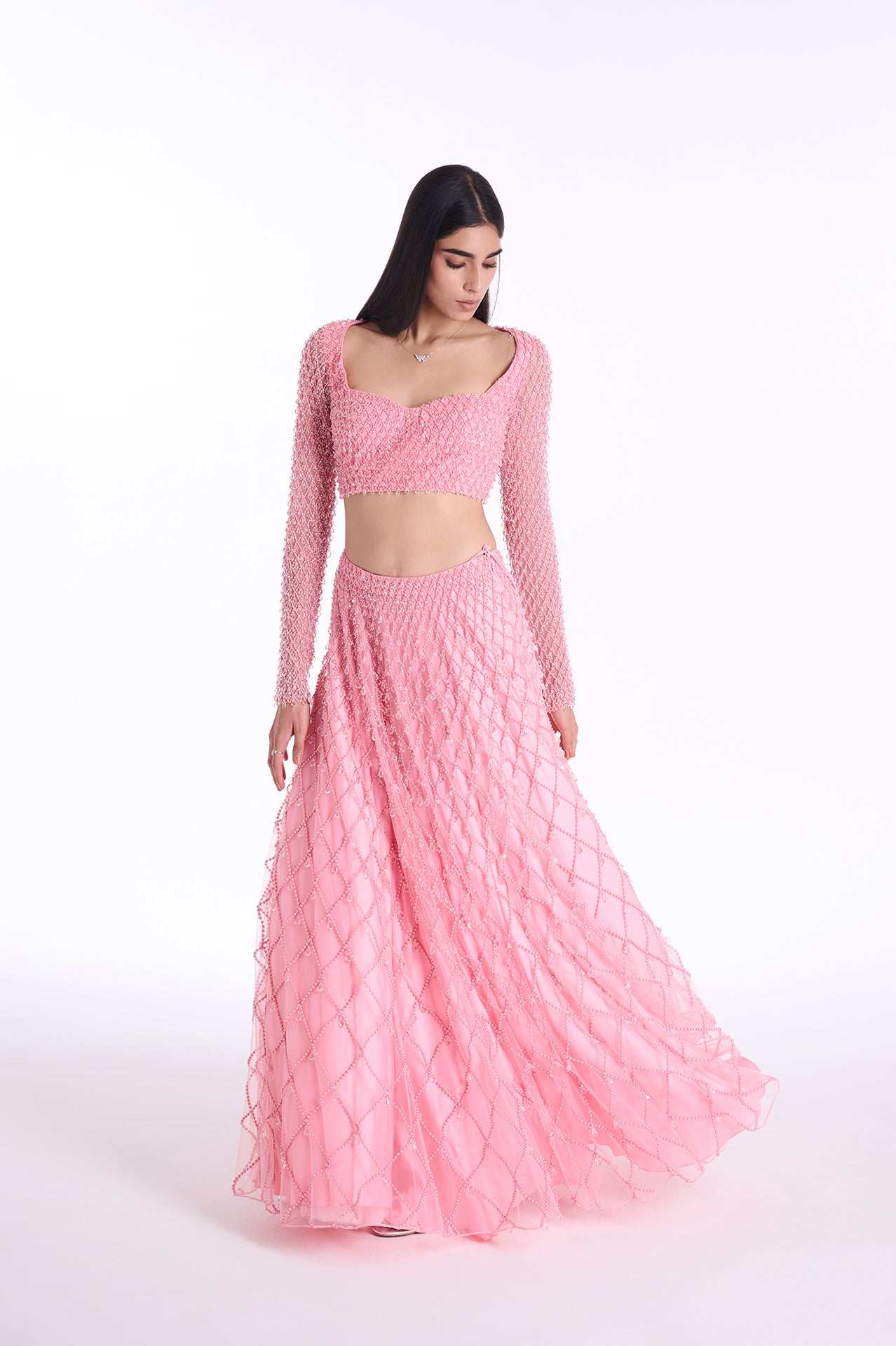 Blush Lyra Pearl Lehenga