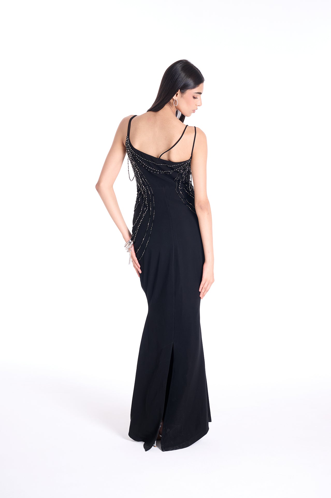 The Cascade Strap Gown