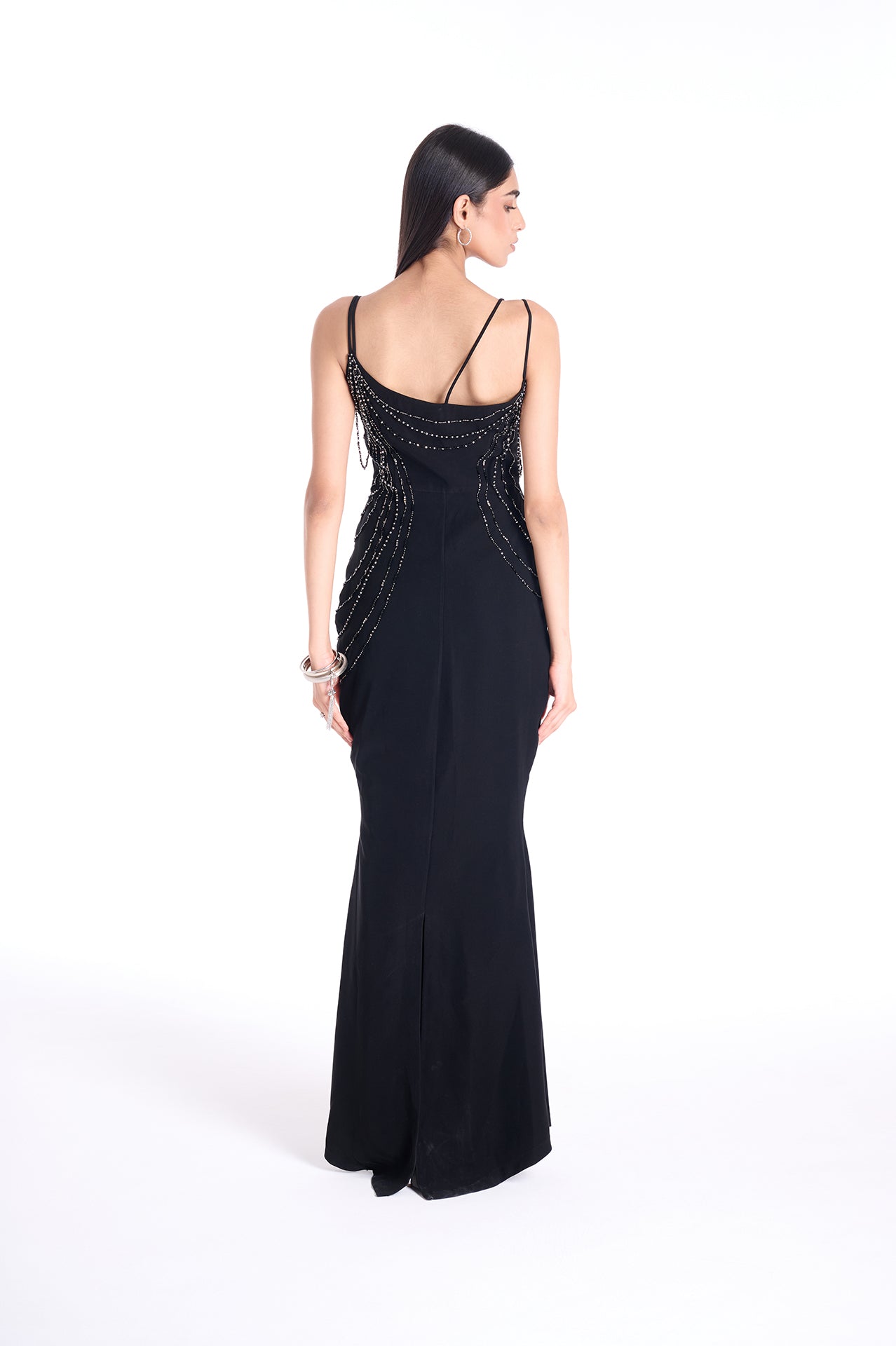 The Cascade Strap Gown