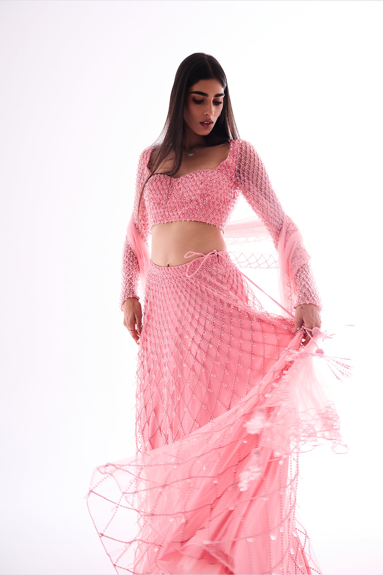 Blush Lyra Pearl Lehenga